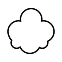 Simple Vector Isolated Icon of Cloud. It can be used for sites, weather forecasts, articles, books, interfaces and various design