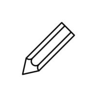 Pencil Isolated Line Icon for Various Sites and Stores. Perfect for stores, internet shops, UI, design, articles, books vector