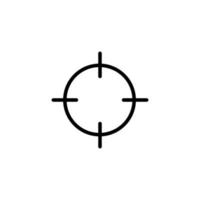 Sniper Target Isolated Line Icon. Editable stroke. Vector image that can be used in apps, adverts, shops, stores, banners