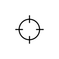 Sniper Target Isolated Line Icon. Editable stroke. Vector image that can be used in apps, adverts, shops, stores, banners