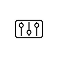 Toggle or Equalizer Isolated Line Icon. Editable stroke. Vector image that can be used in apps, adverts, shops, stores, banners
