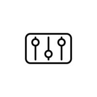 Toggle or Equalizer Isolated Line Icon. Editable stroke. Vector image that can be used in apps, adverts, shops, stores, banners