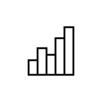 Progress Bar as Symbol of Growth Isolated Line Icon. Editable stroke. Vector image that can be used in apps, adverts, shops, stores, banners