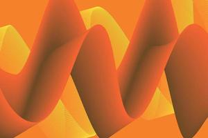 orange gradient wave abstract background. modern graphic for landing page and computer desktop background. 3d vector