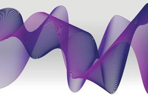 Abstract purple light lines on white background. abstract wave background for computer wallpaper and landing page. vector