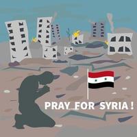 Earthquake in Syria. Let's pray for Syria. vector