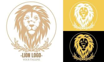 león logo moderno estilo diseño vector ilustración. marca identidad emblema