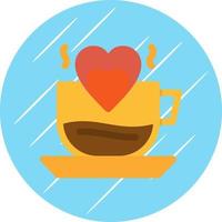 diseño de icono de vector de café de corazón