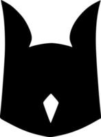 black and white of evil shape vector