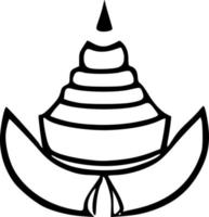 vector illustration of temple shape