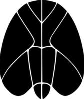 black and white of cocoon shape vector