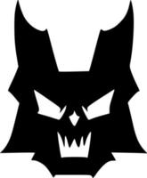 black and white of evil shape vector