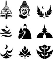 set of religion icon vector
