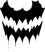 vector illustration of evil monster icon