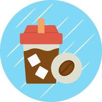 Cold Coffee Vector Icon Design