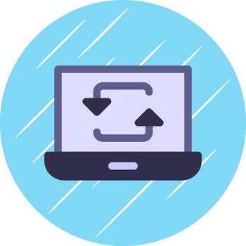 diseño de icono de vector de sincronización de datos