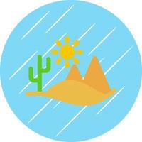 Desert Landscape Vector Icon Design