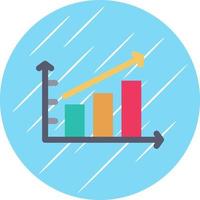 Escalating Bar Graph Vector Icon Design