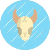 diseño de icono de vector de cráneo de toro