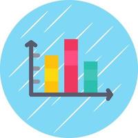 Stacked Bar Chart Vector Icon Design