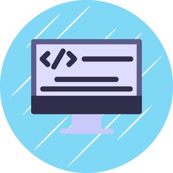 diseño de icono de vector de programación