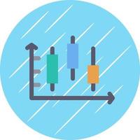 Candlestick Chart Vector Icon Design