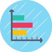 Horizontal Bar Chart Vector Icon Design