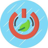 Eco Power Button Vector Icon Design