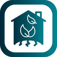 Green House Vector Icon Design