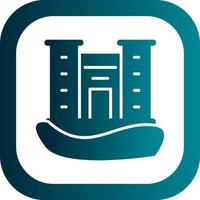 Castle Landscape Vector Icon Design