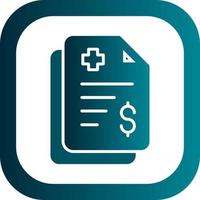 Medical Bill Vector Icon Design