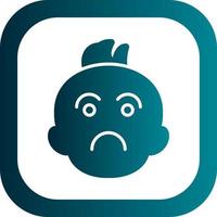 Sad Baby Vector Icon Design