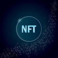 Digital nft non fungible token background design illustration vector