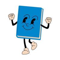 Book 30s cartoon mascot character 40s, 50s, 60s old animation style. vector