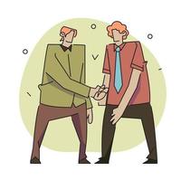 A Gesture of Success. Celebrating with a Handshake vector