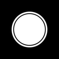 Circle banner with place for text. Round postcard on a black square background. Frame minimalism simple design. vector