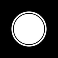 Circle banner with place for text. Round postcard on a black square background. Frame minimalism simple design. vector