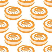 Donut seamless pattern. Baking pattern yellow. vector