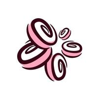 Donut logo. Baking icon. Buns emblem vector. vector