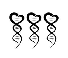 DNA day logo. Love concept. In vitro fertilization. Reproduction, medicine. vector