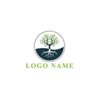 Vector abstract vibrant tree logo design