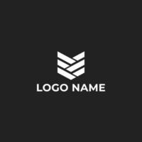 Abstract monogram logo design concept vector