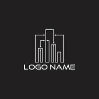Building tech logo design concept vector