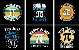 Pi Day T shirt Design bundle, Best Pi Day Shirt set,  Pi day Vector Graphics, Pi t shirt design for math teacher