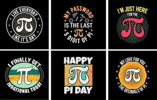 Pi día t camisa diseño manojo, mejor Pi día camisa colocar, Pi día vector gráficos, Pi t camisa diseño para matemáticas profesor