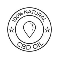cbd oil label, cbd oil, badge, 100 percent cbd oil, cbd oil seal vector