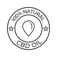 cbd oil label, cbd oil, badge, 100 percent cbd oil, cbd oil seal vector