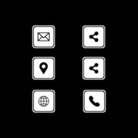 icon set for contact vector