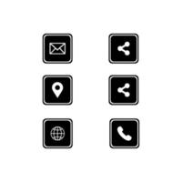 icon set for contact vector