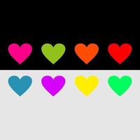 love in many color with vector style